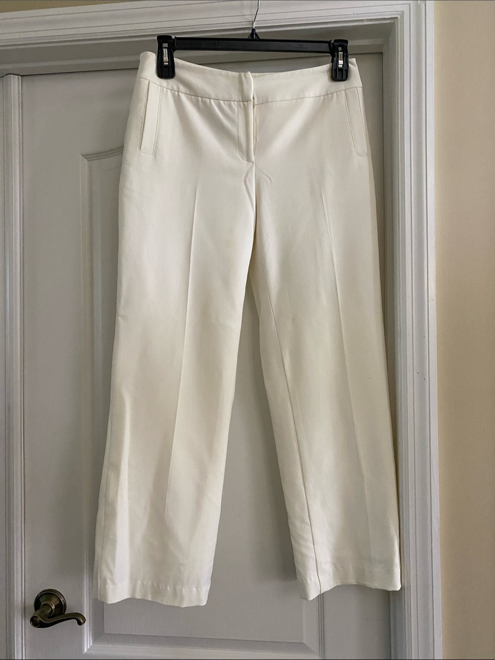 Rafaella Cream Wide-Leg Dress Pants